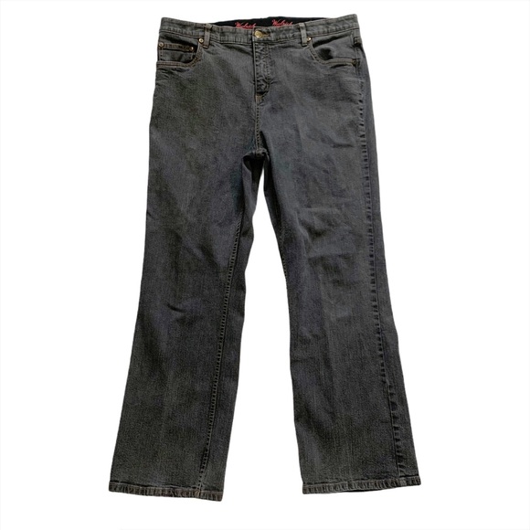 Woolrich Denim - Woolrich Grey Wash Straight Leg Casual Denim Jeans Plus Size 16 Petite